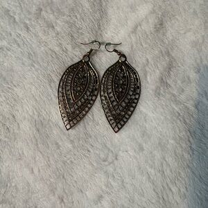 Boho gold Leaf Earrings